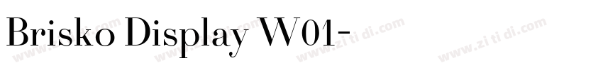 Brisko Display W01字体转换 Brisko Display W01字体转换
